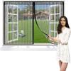 CHENG Magnetic Fly Screen Door, 125 x 250 cm, Folding Insect Curtain, Automatic Closing, Black view 1