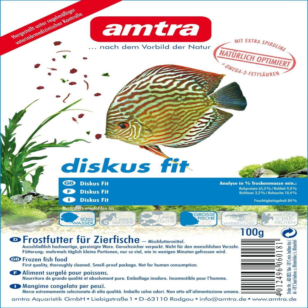 Amtra Discus Fit Blister 10 x 100 g (1 kg)