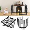 Black Metal Fireplace Safety Gate, 4 Panels view 1