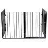 Black Metal Fireplace Safety Gate, 4 Panels view 4