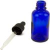 10–100 ml Blue Glass Dropper Bottles with Removable Rubber Bulbs view 1