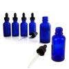 10–100 ml Blue Glass Dropper Bottles with Removable Rubber Bulbs view 2