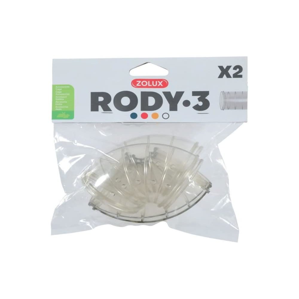 Zolux Roylounge Rody3 Corner Tubes for Rodent Cage, 2-Pack