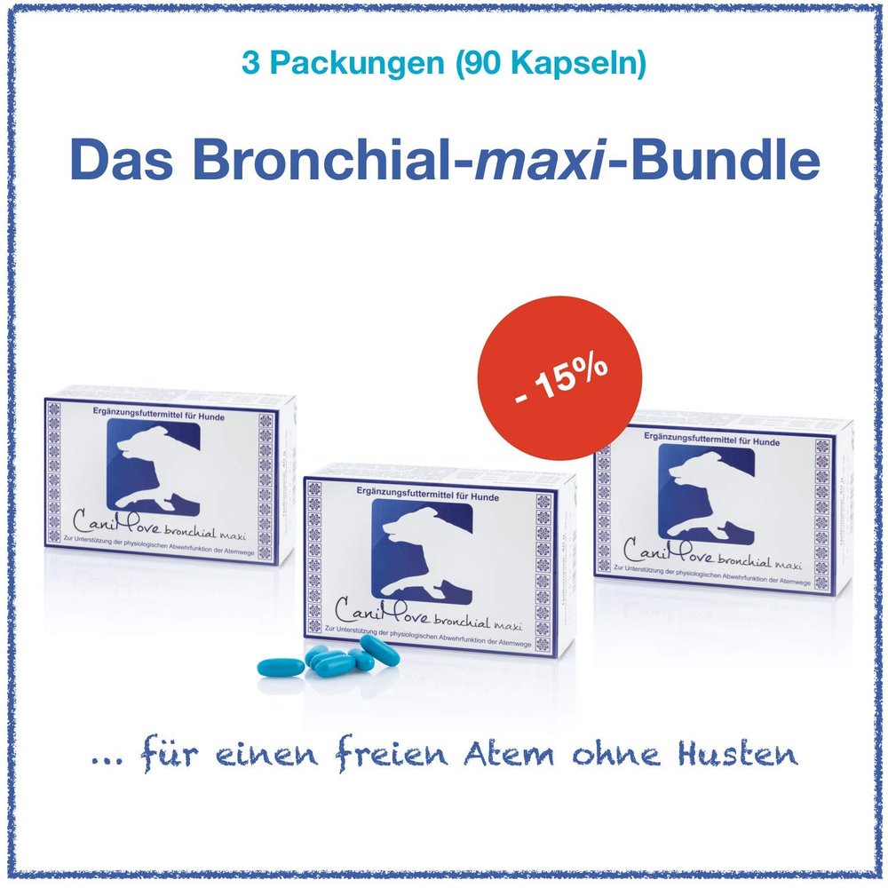 CaniMove Bronchial Maxi Triple Pack – 90 Capsules for Large Dogs