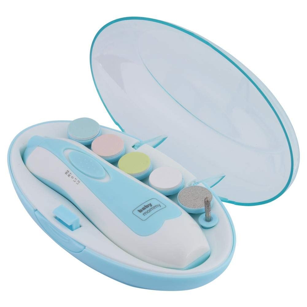 6-in-1 Electric Baby Nail Trimmer and File Kit, Blue