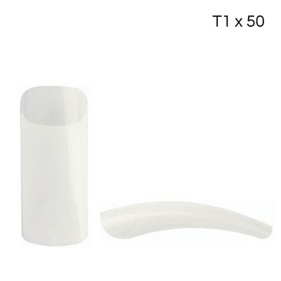Natural Nail Tips, Square, Long, T1, 50 pcs.