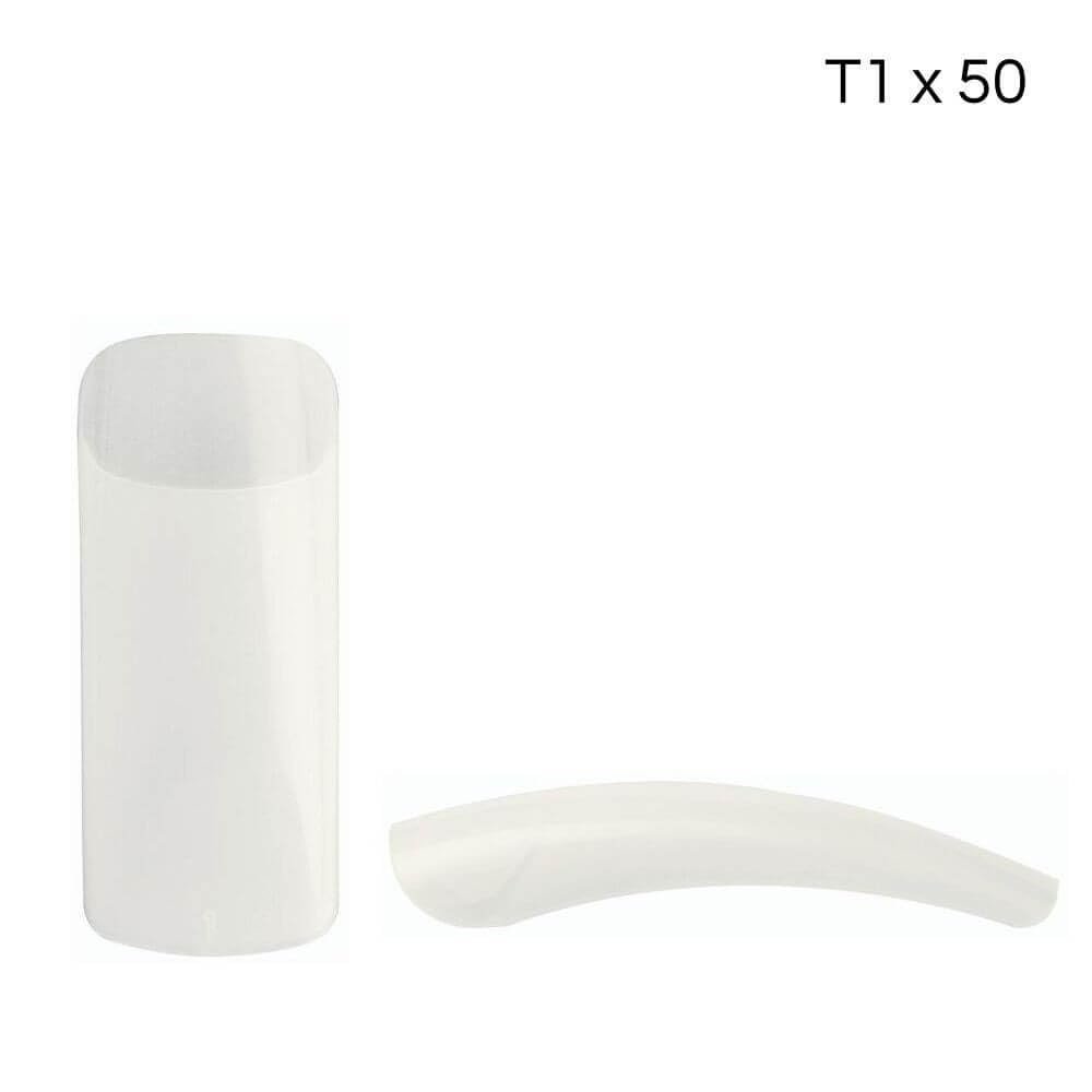 Natural Nail Tips, Square, Long, T1, 50 pcs.