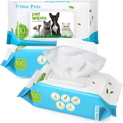 PrimePets Dog Wipes, 3,100 Count, Cat Wipes, Unscented