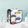 MONTOJ Large Hanging Toiletry Bag with Car Print, Waterproof Travel Organizer view 1