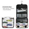 MONTOJ Large Hanging Toiletry Bag with Car Print, Waterproof Travel Organizer view 4