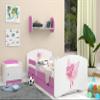 Happy Babies Pink Toddler Bed with Drawer, Modern Design, Safety Rails and 7 cm Foam Mattress (43. Princess with Heart, 160 x 80 cm) view 2
