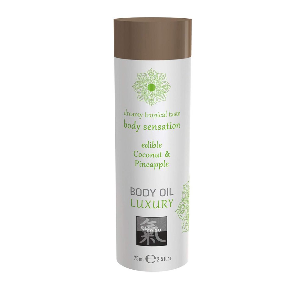 Edible Body Massage Oil, 75 ml – Coconut & Pineapple Flavor