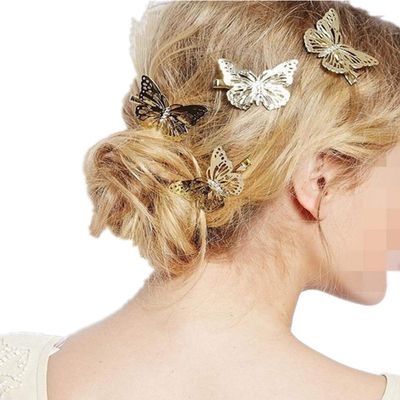 ADIASEN Metal Butterfly Hair Clips, 10 Pieces