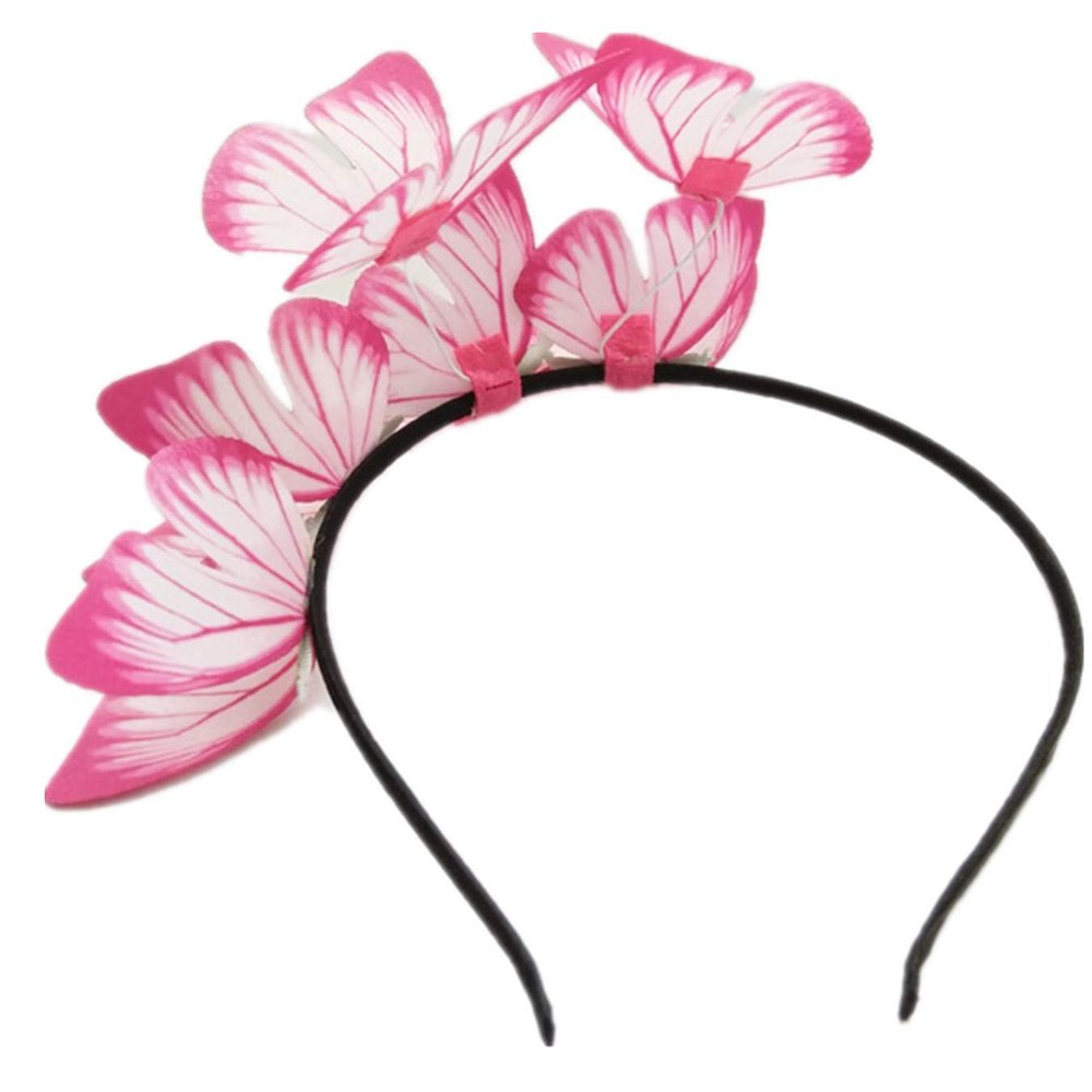 ADIASEN Super Fairy Butterfly Design Headband for Girls and Women, Red