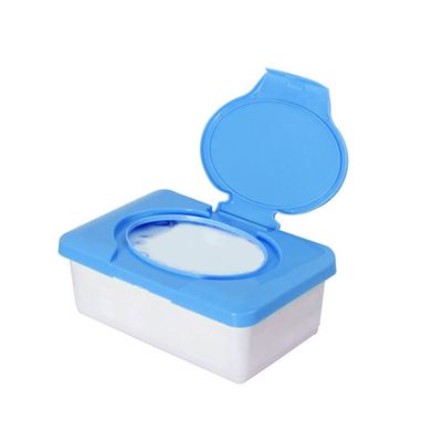 dragonaur Blue Plastic Baby Wipe Storage Box with Lid and Dispenser