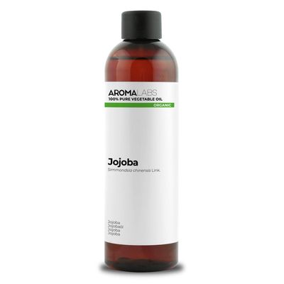Organic Jojoba (Simmondsia chinensis Link) Oil, Cold-Pressed & Unrefined, 100% Pure, 250 ml, Aroma Labs