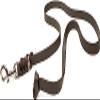 Leather Dog Leash 1.35 m for Large Dogs, Braided 15 mm Brown Leather Lead, No Hand Loop view 1