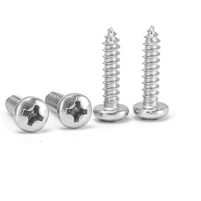 304 Stainless Steel Large Self-Tapping Flat-Head Screws, M6 × 25 (5 Capsules)