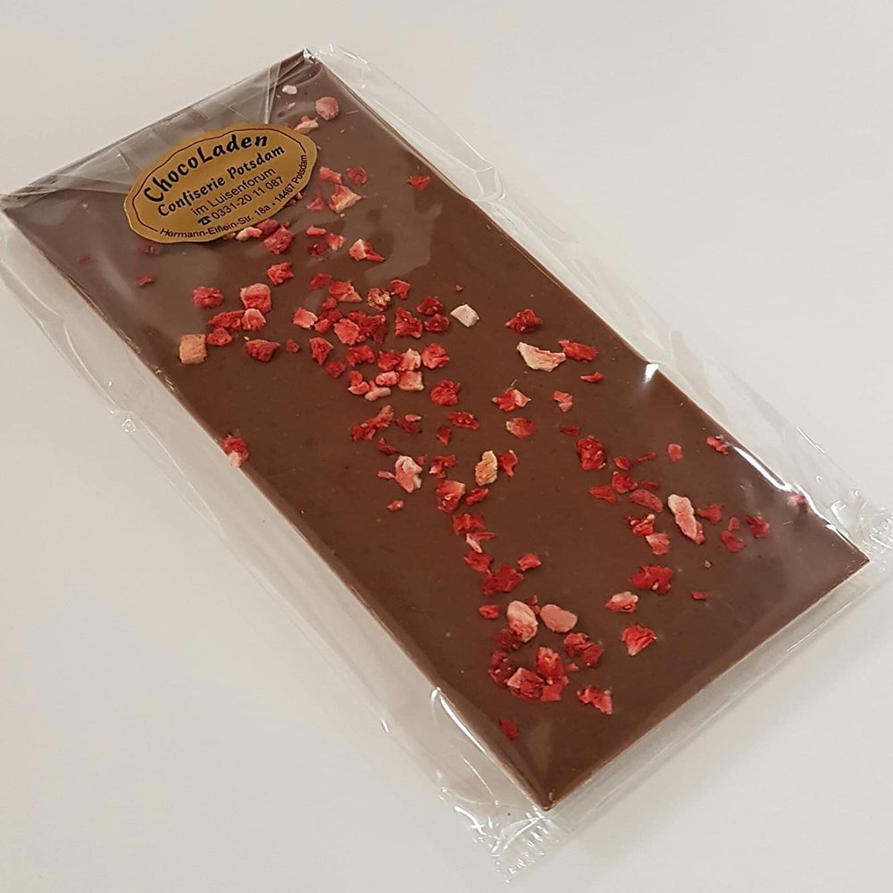 ChocoLaden - Milk Chocolate with Strawberry - HANDMADE