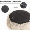 JRUI Deluxe Round Plush Donut Pet Bed, Beige view 4