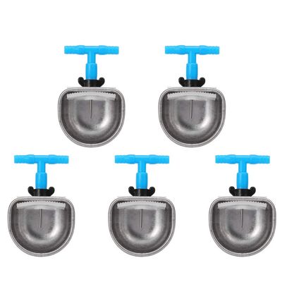 Cikonielf 5-Piece Stainless Steel Rabbit Water Bowls, Automatic Nipple Drinkers, Small