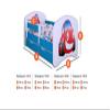 HappyBabies Double-Sided Toddler Bed with Drawer, Safety Rails and 7 cm Foam Mattress, Light Pear (Excavator, 180 x 90 cm) view 4