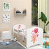 Happy Babies Double-Sided Toddler Bed with Drawer, Light Pear (Bear with Balloons, 190/90) view 2