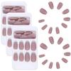 BBTO 72 Nude Pink Matte Coffin False Nails with Glue and Tools view 1