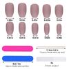 BBTO 72 Nude Pink Matte Coffin False Nails with Glue and Tools view 2