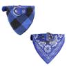 Newtensina 2-Pack Plaid Dog Bandana - Blue - L view 1