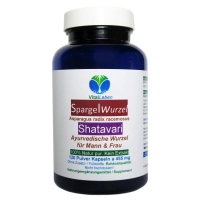Shatavari Asparagus Root Powder Capsules, 120 Count – Ayurveda & Hildegard von Bingen – Adaptogen, No Additives