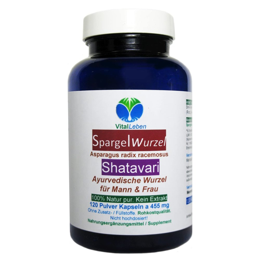 Shatavari Asparagus Root Powder Capsules, 120 Count – Ayurveda & Hildegard von Bingen – Adaptogen, No Additives