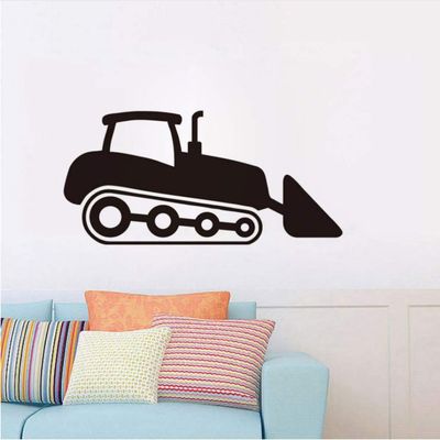 Tractor Digger Wall Sticker for Kids’ Room, Removable Vinyl, 59 × 28 cm