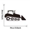 Tractor Digger Wall Sticker for Kids’ Room, Removable Vinyl, 59 × 28 cm view 3