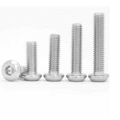 304 Stainless Steel Button Head Hex Socket Screw, M5 x 6 (20 Pieces)