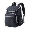 YOUCAI Baby Diaper Backpack, Multifunctional, Waterproof, Black, 28 × 14 × 37 cm view 1