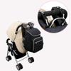 YOUCAI Baby Diaper Backpack, Multifunctional, Waterproof, Black, 28 × 14 × 37 cm view 4