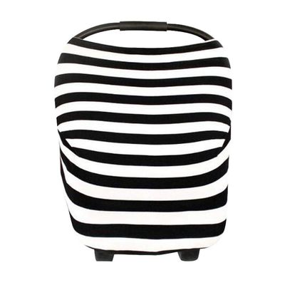 Mengmiao Multifunctional Nursing Cover, Baby Car Seat Cover, Soft Nursing Scarf, Black #2, 34 x 70 x 70 cm