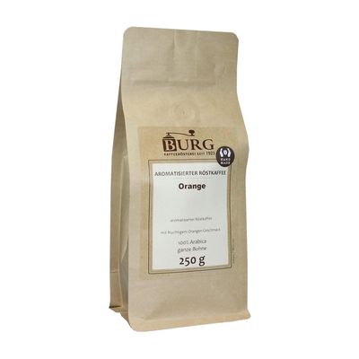 BURG Orange-Flavored Coffee, 1000 g, Whole Bean