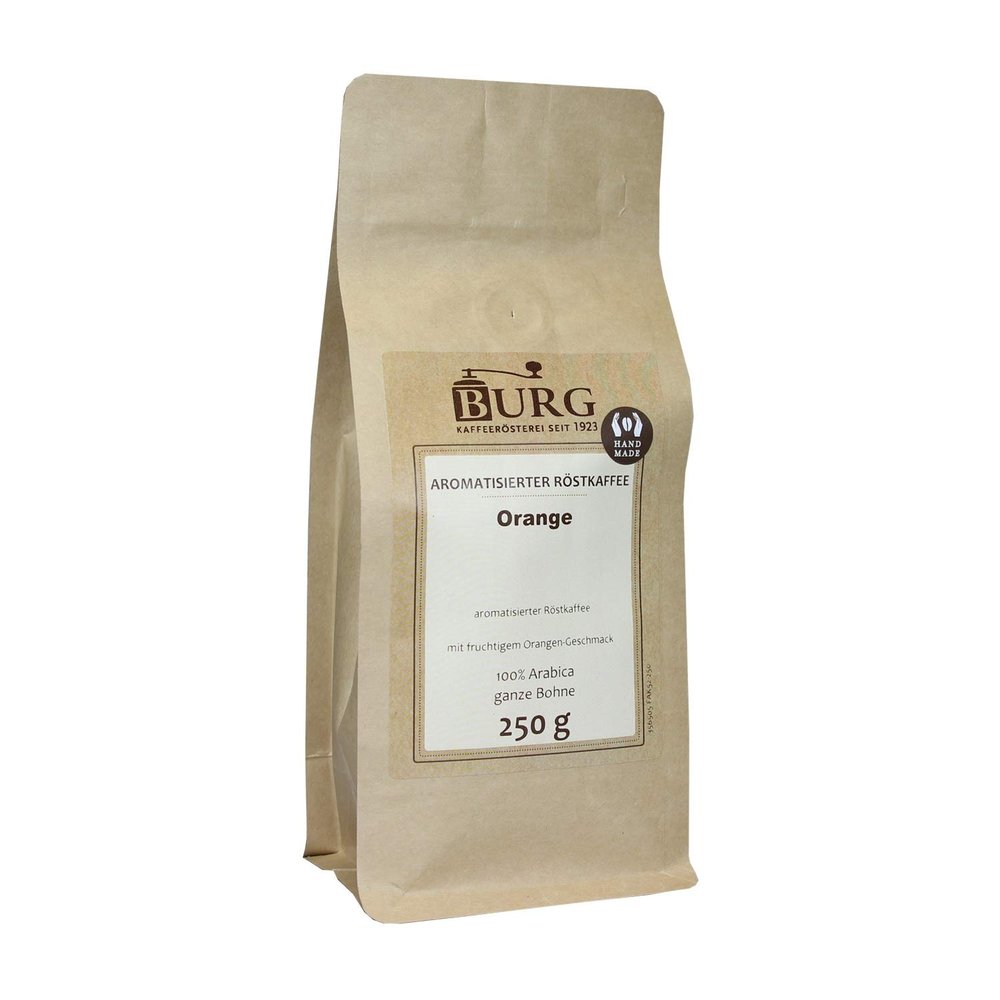 BURG Orange-Flavored Coffee, 1000 g, Whole Bean