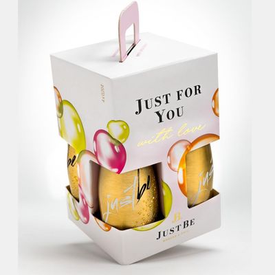 JustBe Gift Set with 4 JustBe Gold Piccolos – Sparkling White Wine