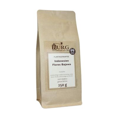 BURG Indonesia Flores Bajawa Coffee, 250 g, Whole Bean