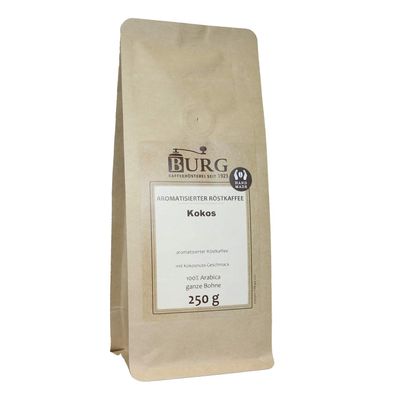 BURG Coconut-Flavored Coffee, 250 g, Medium Grind