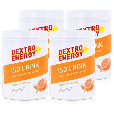 Dextro Energy Iso Fast Orange Fresh Isotonic Drink Powder, 440 g (4-Pack)