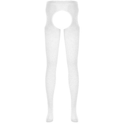 FEESHOW Women's Open-Crotch Fishnet Tights