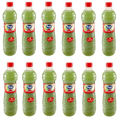 12 x Yoga Green Apple Fruit Juice, PET Bottle, 1 L
