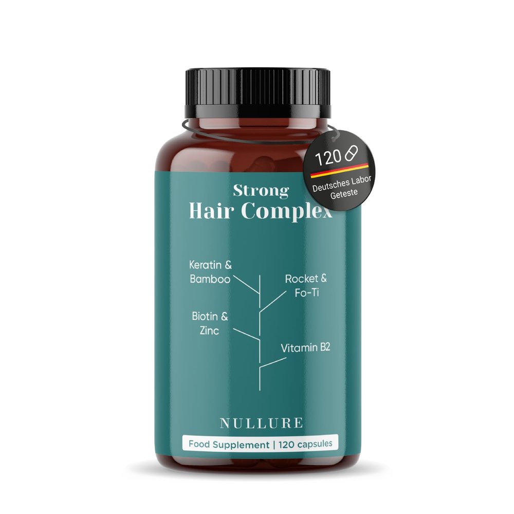 Natural Hair Vitamins | Nullure | 120 Capsules (2 Months)