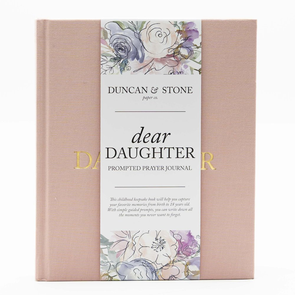 Mother-Daughter Journal - Dear Daughter Keepsake Journal, Linen Baby Memory Book - Unique Gift for Daughter (Pink, 230 Pages)