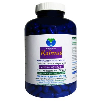 Calamus Root (Sweet Flag) Stomach Bitter, 360 Powder Capsules – Pure Nature, No Additives