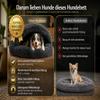 Odolplusz Round Cozy Dog and Cat Bed, Gray view 4